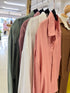 Women Casual Collar Down Shirts With Long Maxi Dress Sets